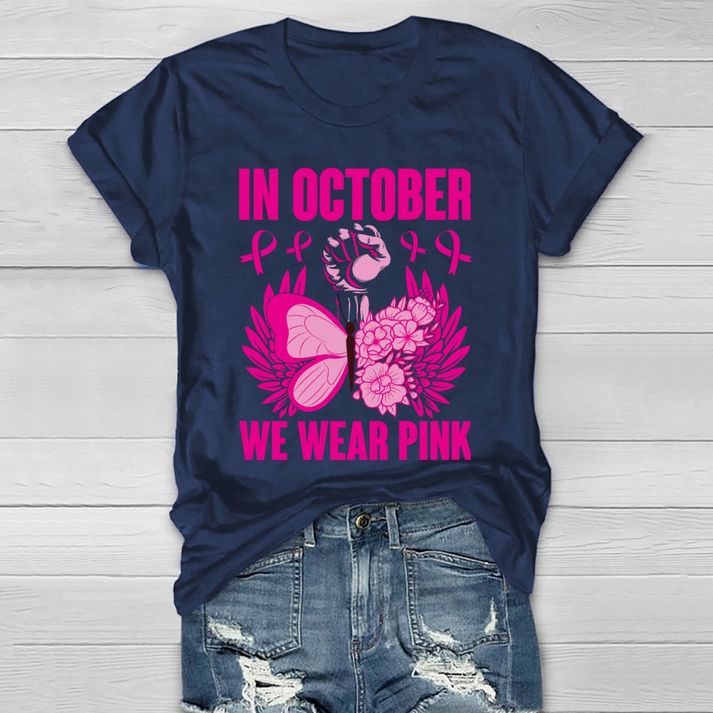In October We Wear Pink Healthwear T-shirt