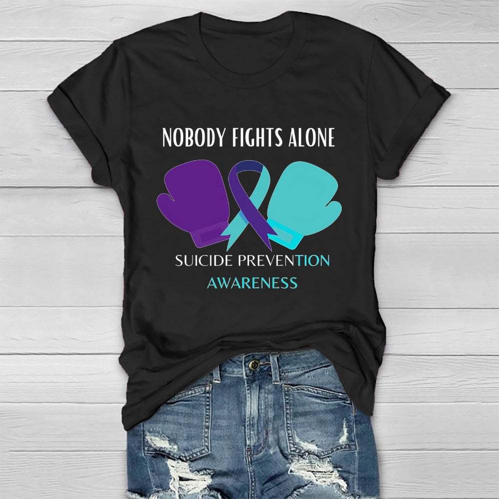 Nobody Fights Alone Suicide Prevention Awareness Healthwear T-shirt
