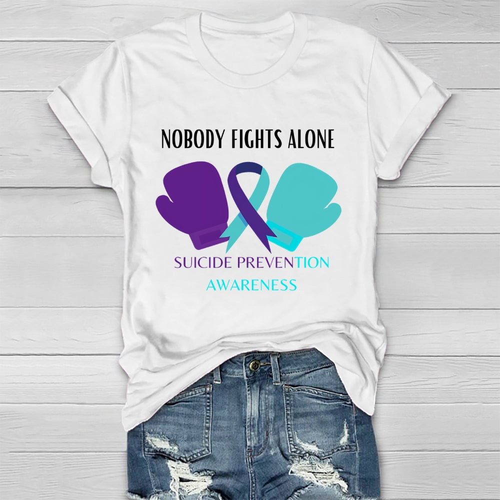 Nobody Fights Alone Suicide Prevention Awareness Healthwear T-shirt