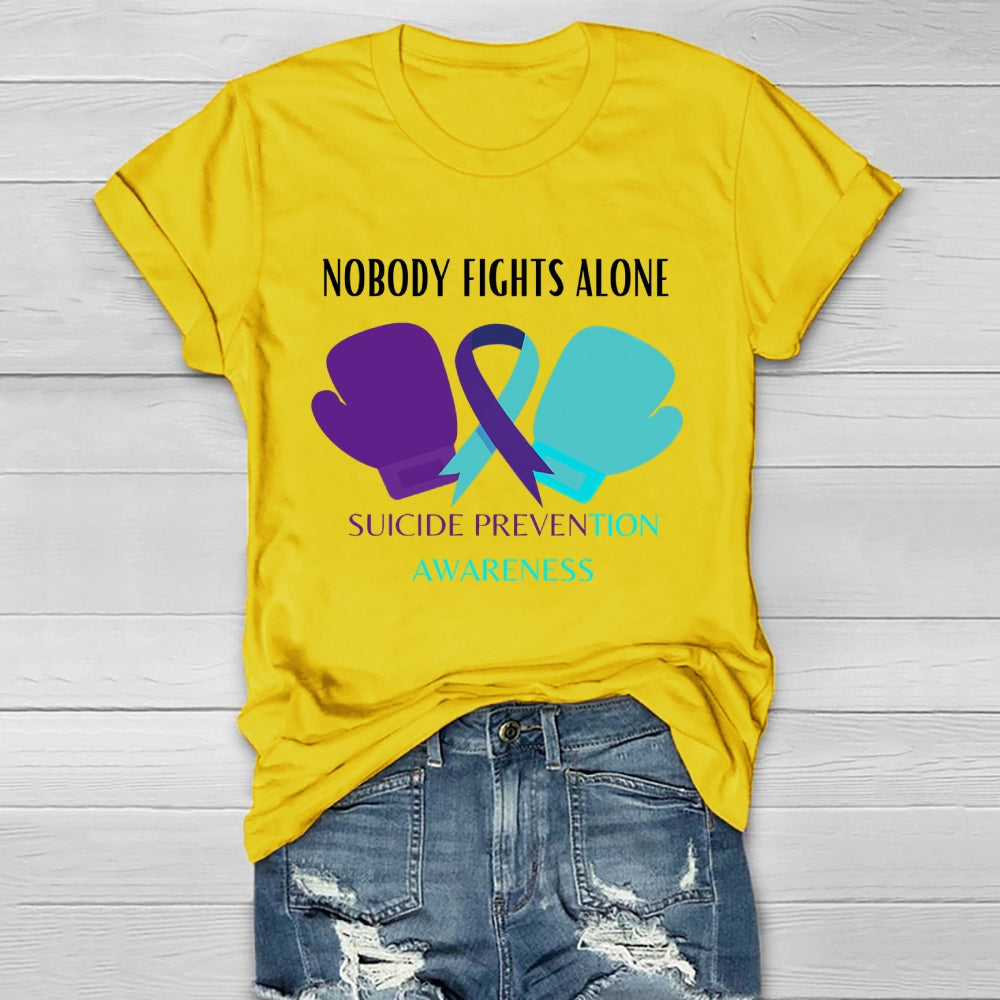 Nobody Fights Alone Suicide Prevention Awareness Healthwear T-shirt