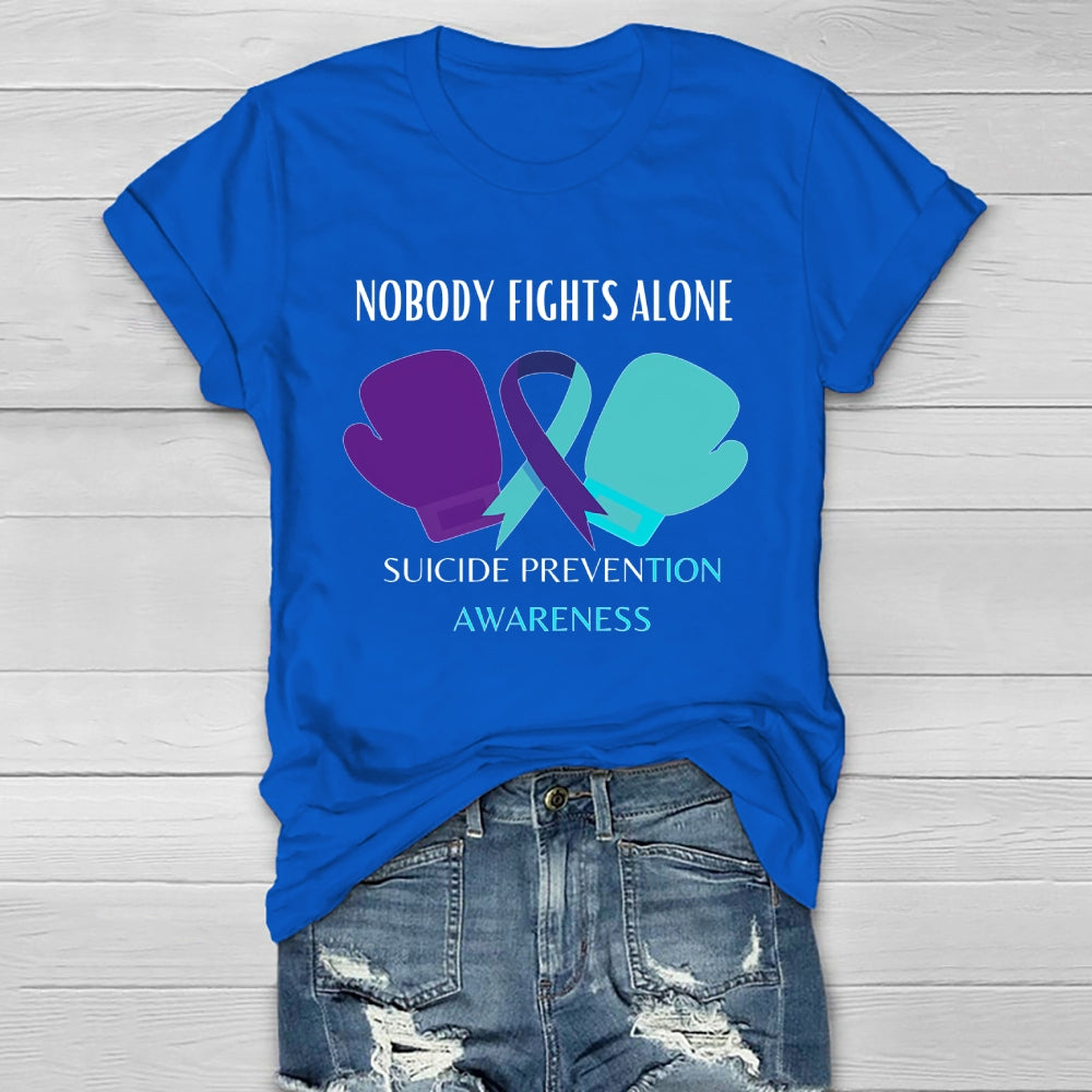 Nobody Fights Alone Suicide Prevention Awareness Healthwear T-shirt