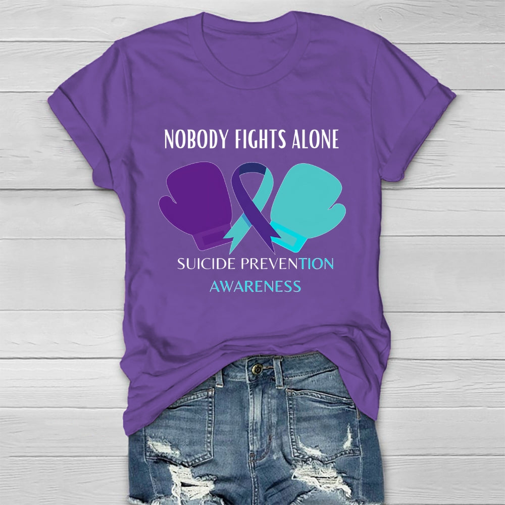 Nobody Fights Alone Suicide Prevention Awareness Healthwear T-shirt