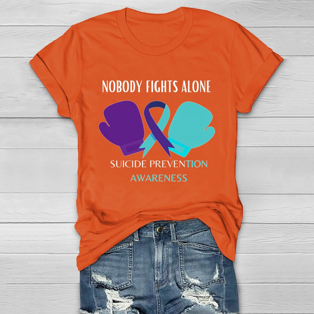 Nobody Fights Alone Suicide Prevention Awareness Healthwear T-shirt
