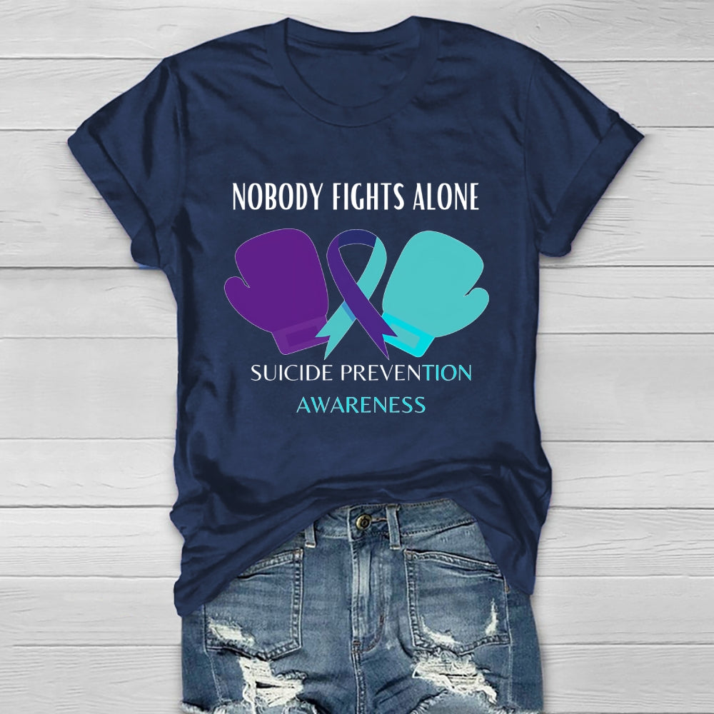 Nobody Fights Alone Suicide Prevention Awareness Healthwear T-shirt