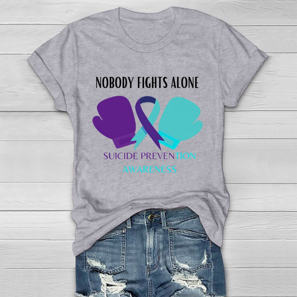 Nobody Fights Alone Suicide Prevention Awareness Healthwear T-shirt