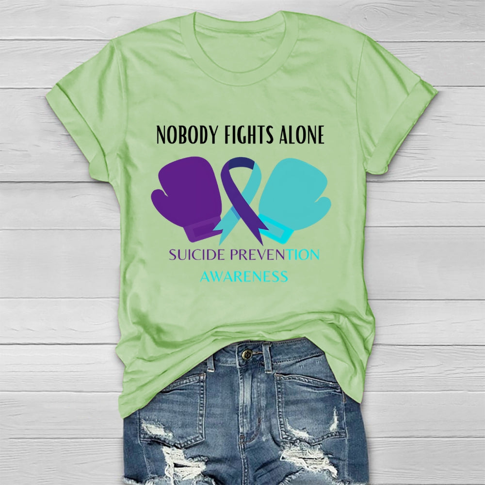 Nobody Fights Alone Suicide Prevention Awareness Healthwear T-shirt