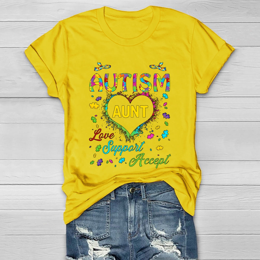 Autism Aunt Love Support Accept Healthwear T-shirt