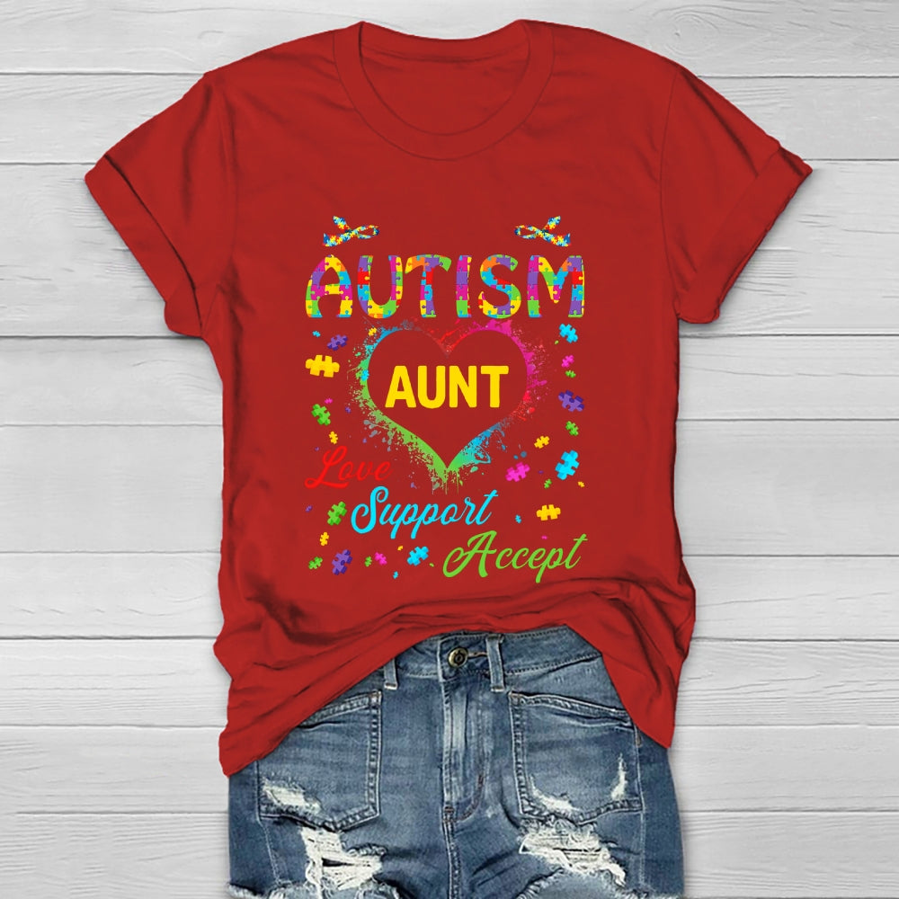 Autism Aunt Love Support Accept Healthwear T-shirt