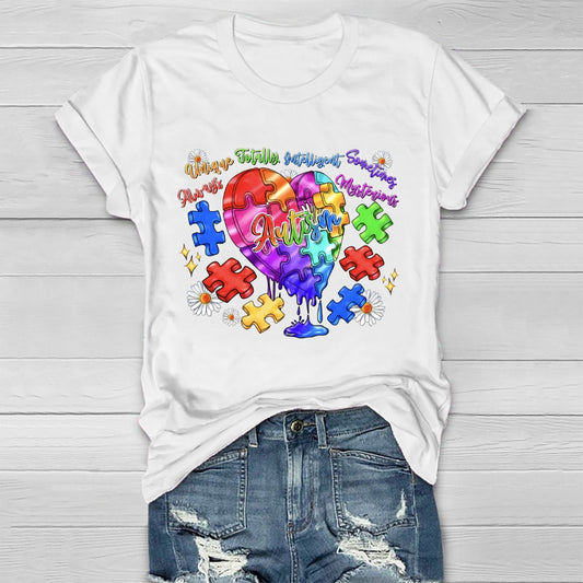 Autism Love Puzzle Healthwear T-shirt