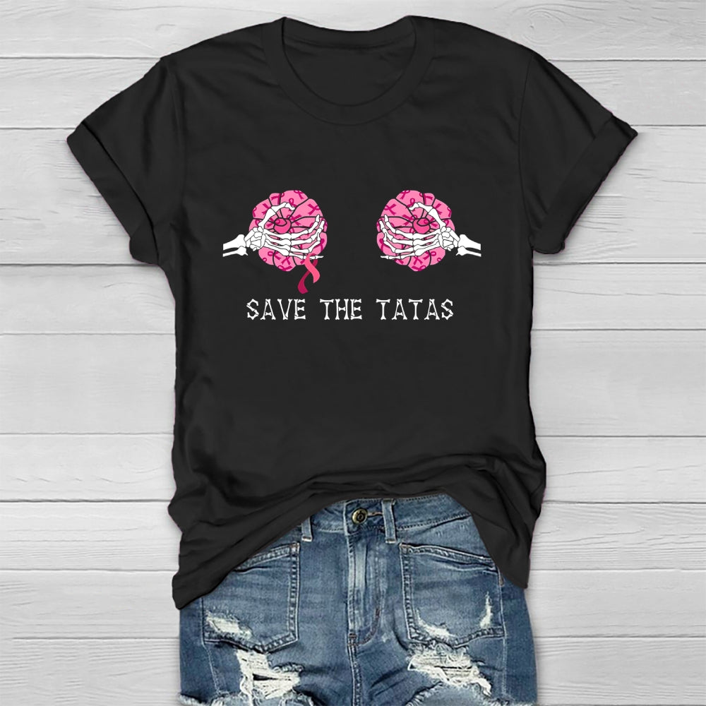 Save The Tatas Breast Cancer Awareness  Healthwear T-shirt
