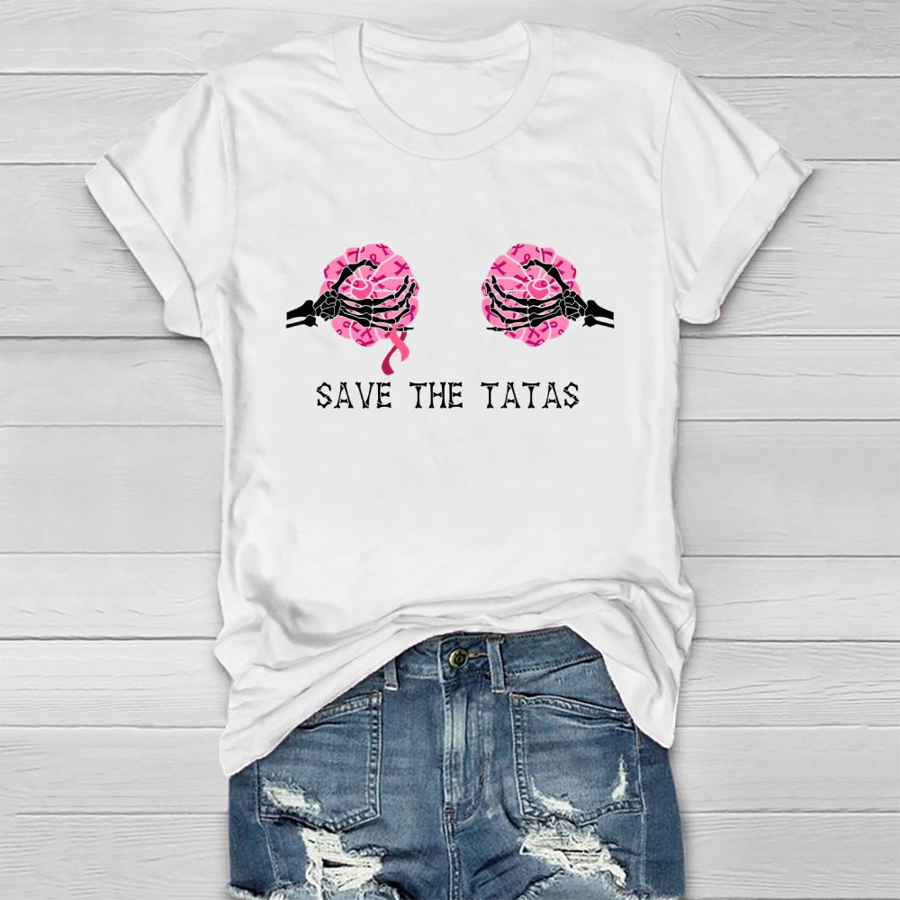 Save The Tatas Breast Cancer Awareness  Healthwear T-shirt