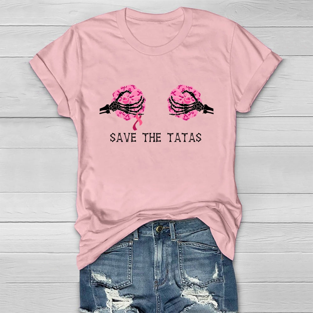 Save The Tatas Breast Cancer Awareness  Healthwear T-shirt
