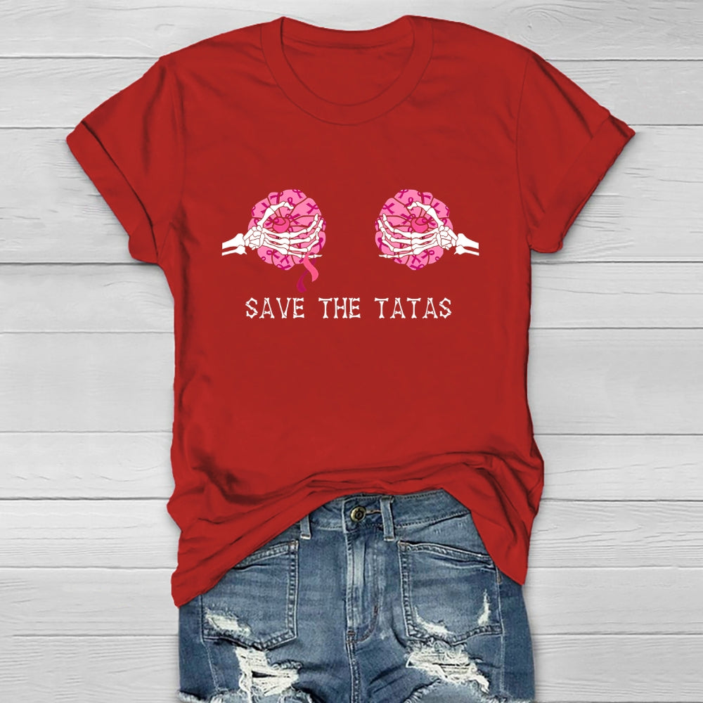 Save The Tatas Breast Cancer Awareness  Healthwear T-shirt