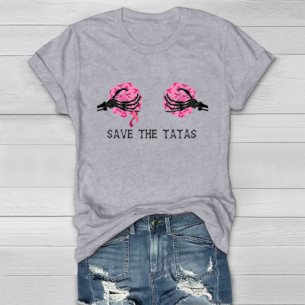 Save The Tatas Breast Cancer Awareness  Healthwear T-shirt