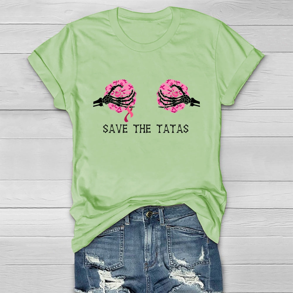 Save The Tatas Breast Cancer Awareness  Healthwear T-shirt