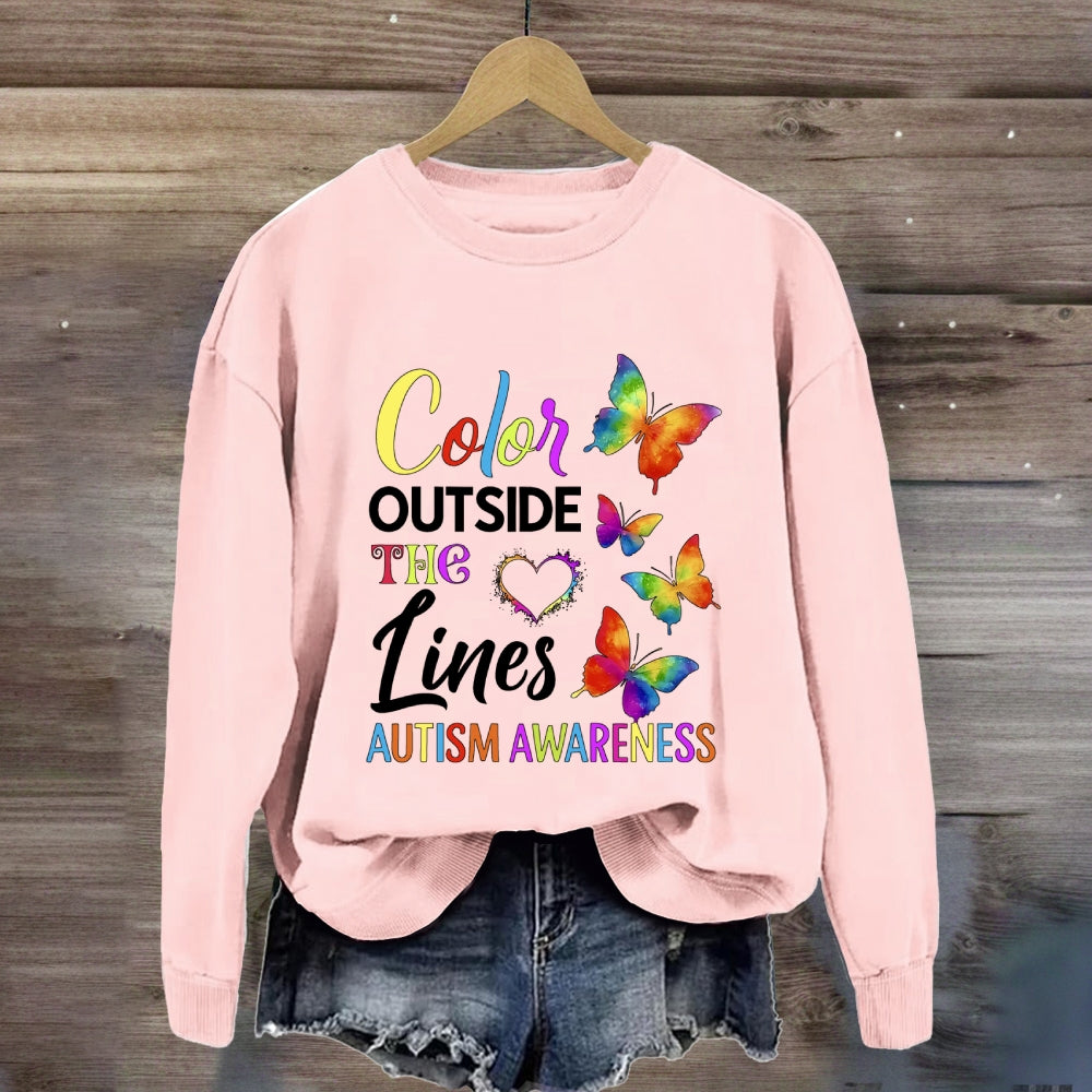 Color Outside The Lines Butterfly Sweatshirt
