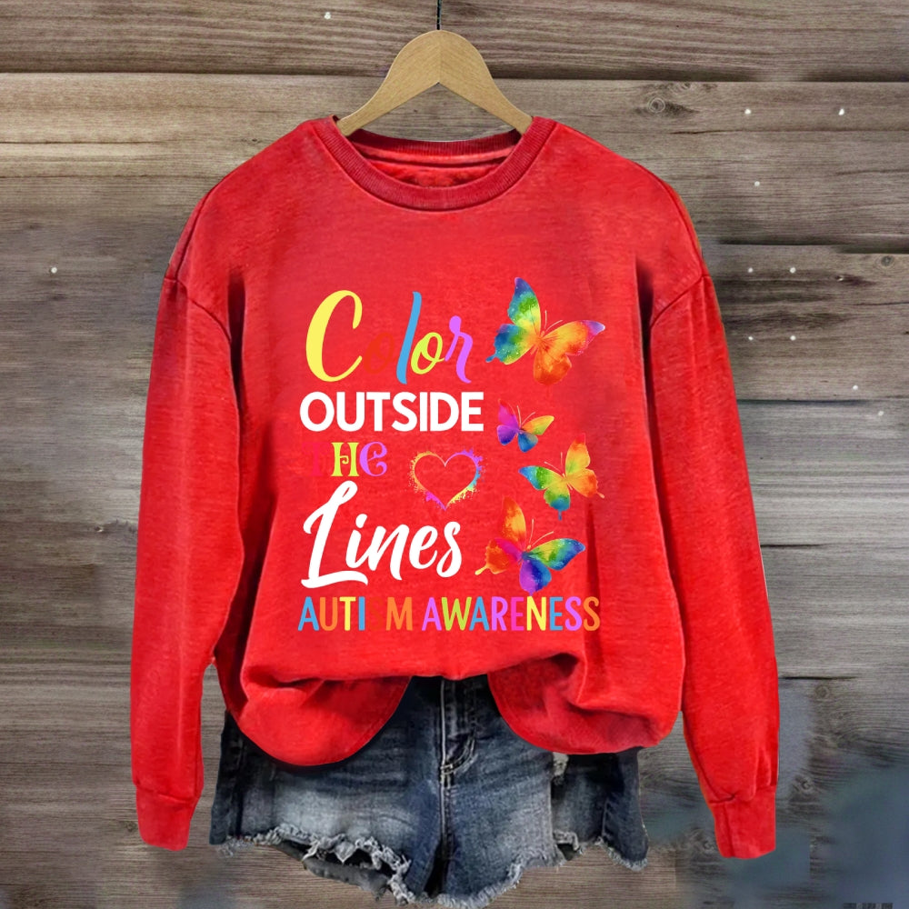 Color Outside The Lines Butterfly Sweatshirt