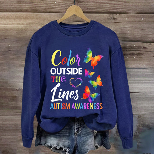 Color Outside The Lines Butterfly Sweatshirt