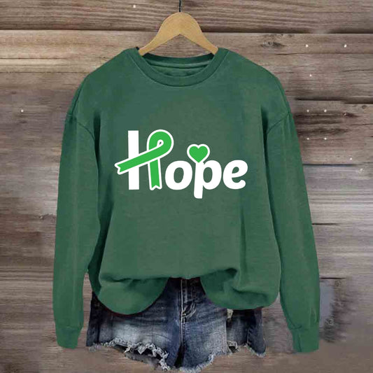 Green Ribbon Heart Hope Sweatshirt