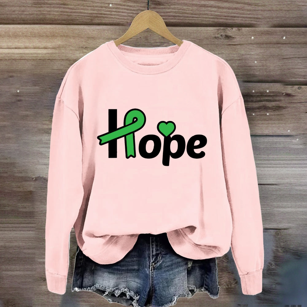 Green Ribbon Heart Hope Sweatshirt
