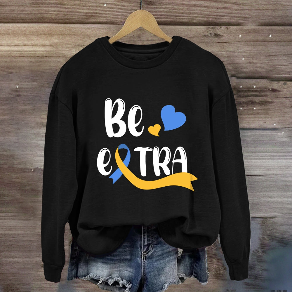 Be Extra Blue Heart Sweatshirt