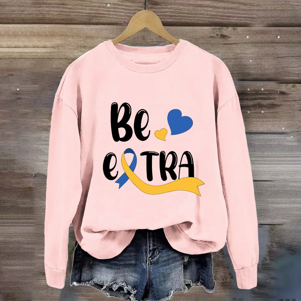 Be Extra Blue Heart Sweatshirt