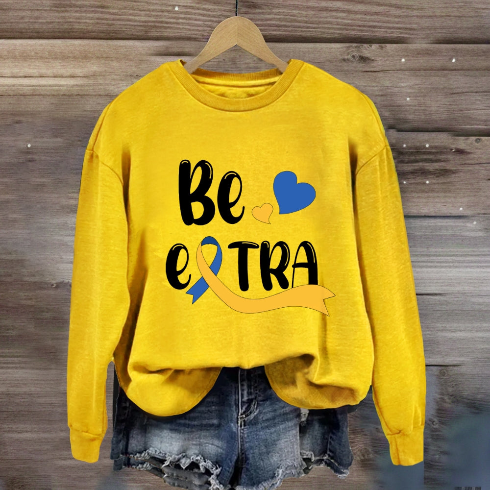 Be Extra Blue Heart Sweatshirt