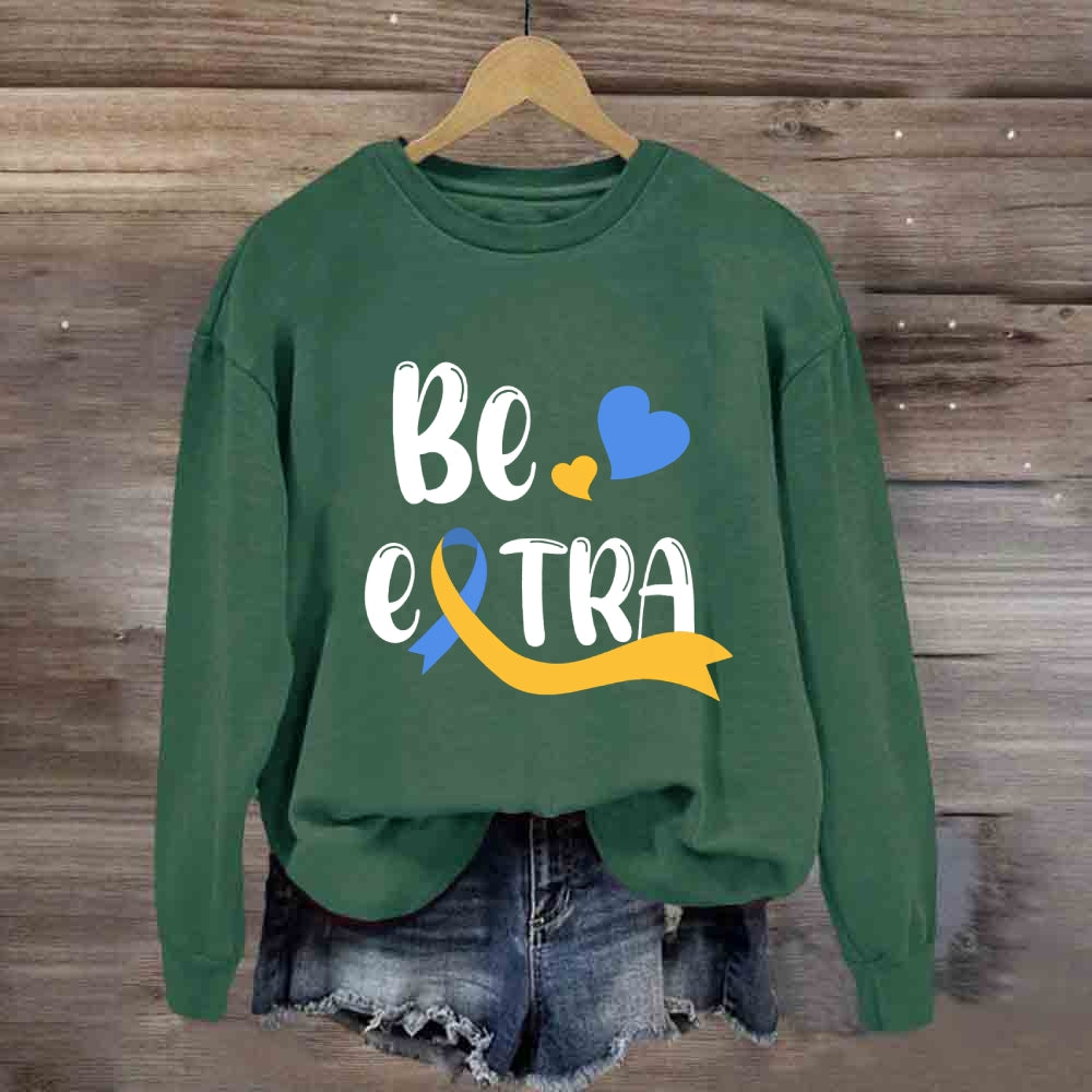Be Extra Blue Heart Sweatshirt