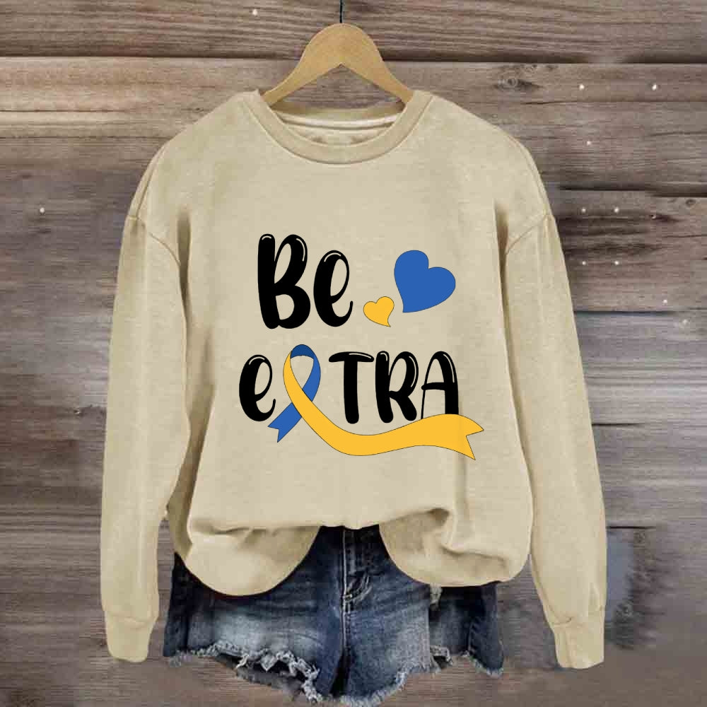 Be Extra Blue Heart Sweatshirt