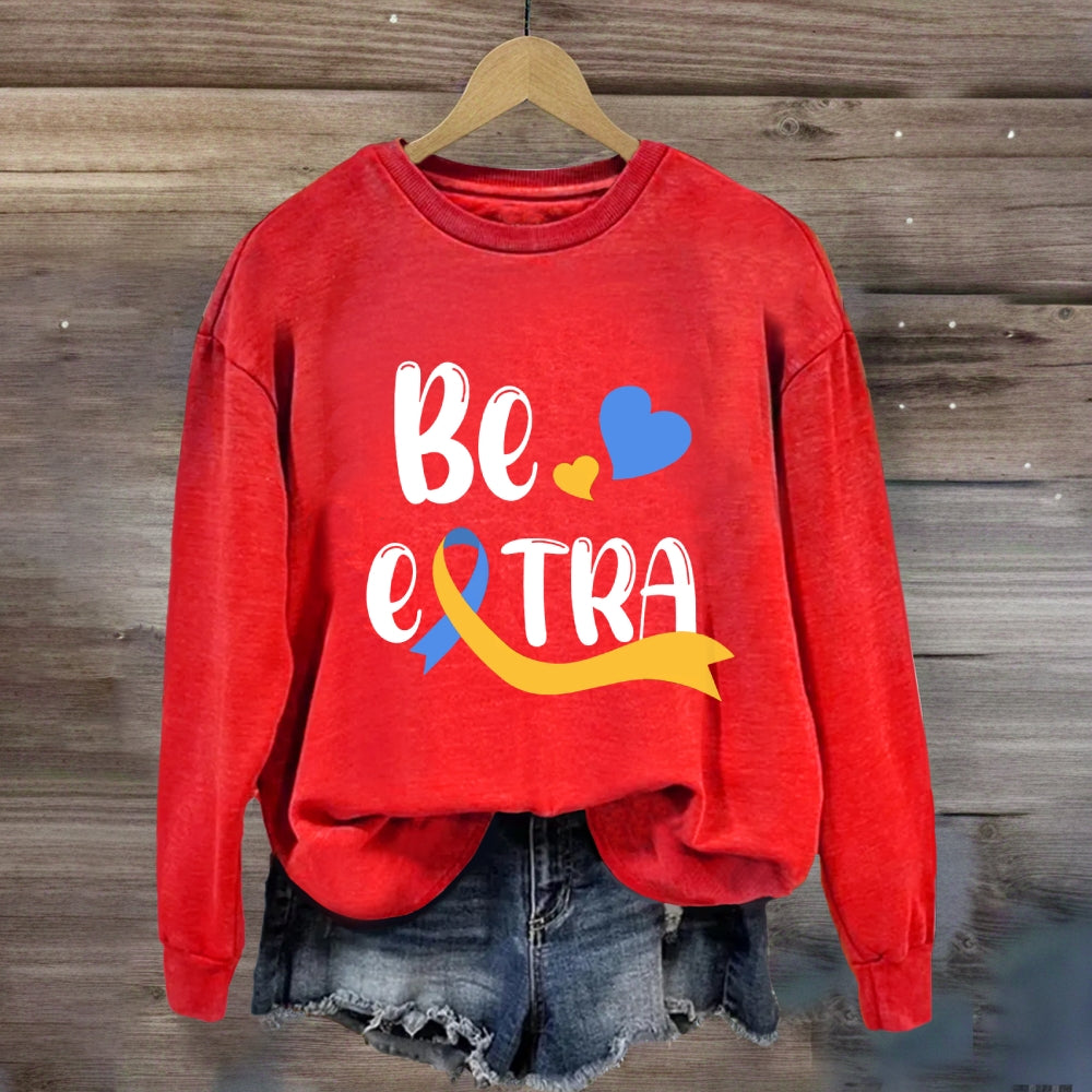 Be Extra Blue Heart Sweatshirt