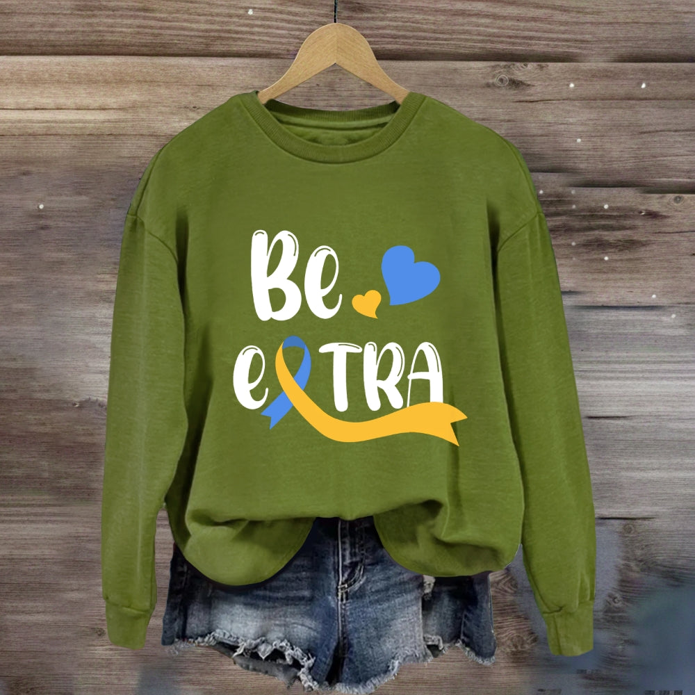 Be Extra Blue Heart Sweatshirt