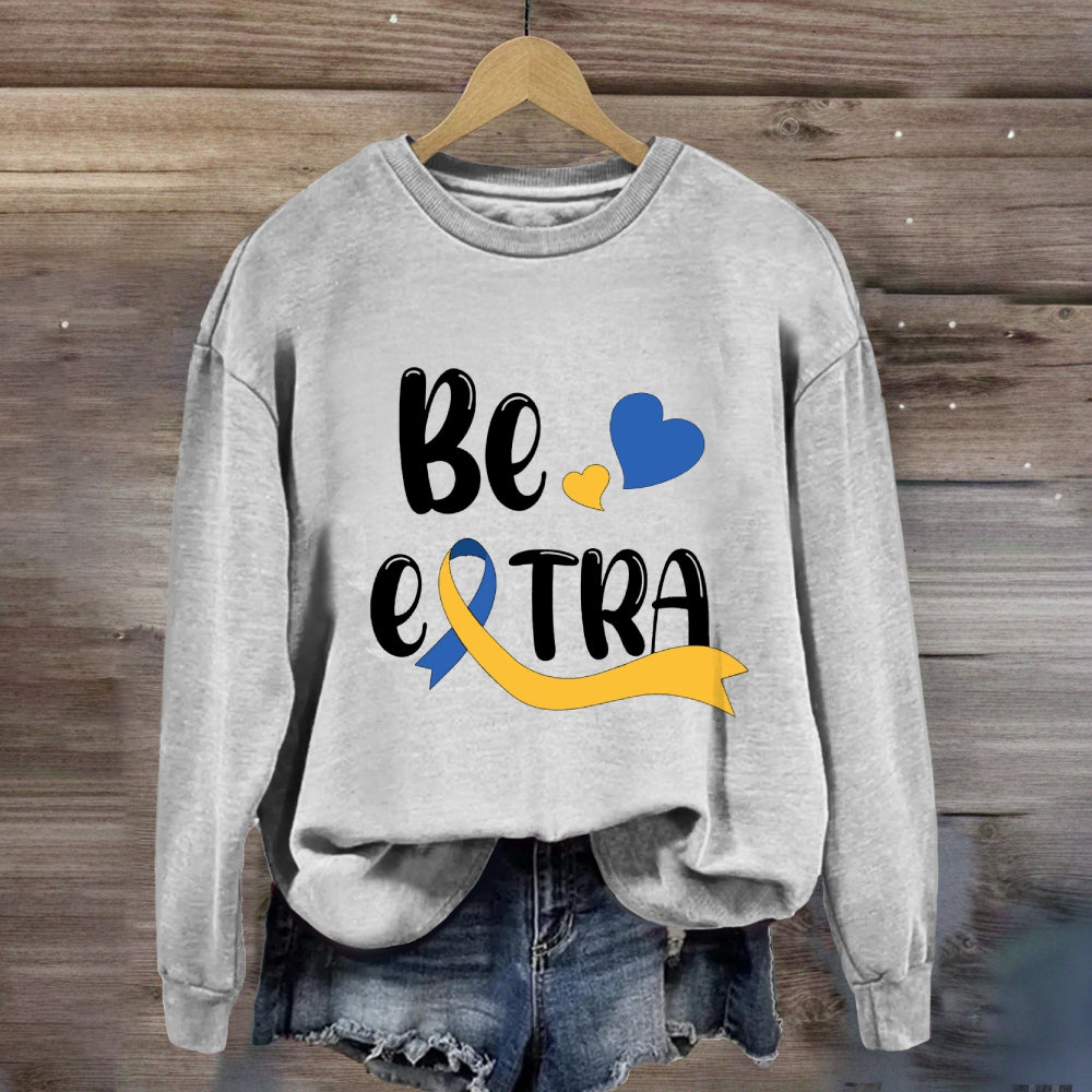 Be Extra Blue Heart Sweatshirt