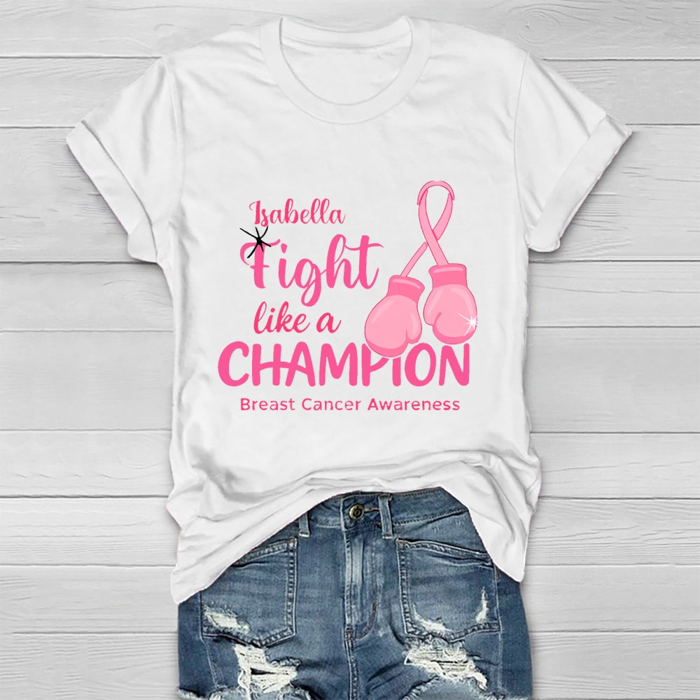 Personalized Name Isabella Fight Like A Champion  Healthwear T-shirt