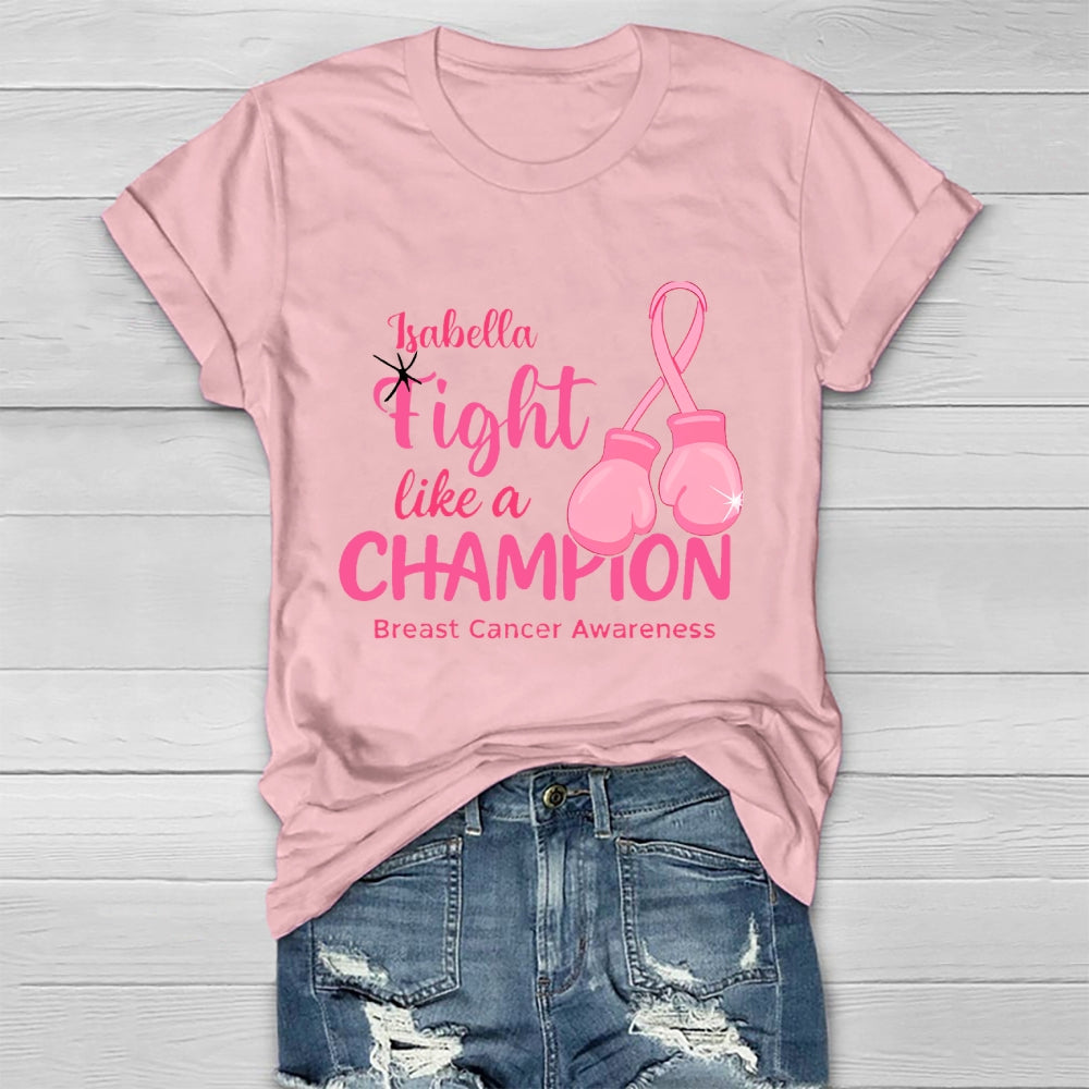 Personalized Name Isabella Fight Like A Champion  Healthwear T-shirt