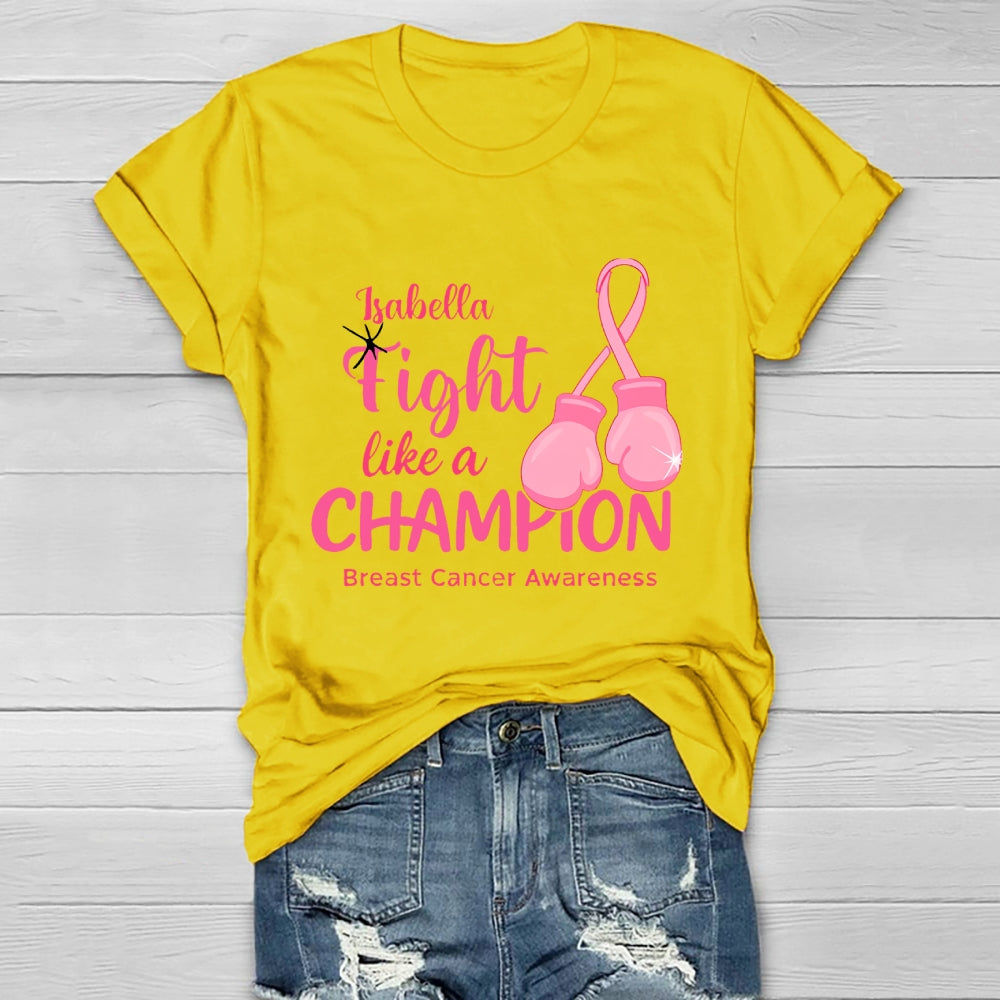 Personalized Name Isabella Fight Like A Champion  Healthwear T-shirt