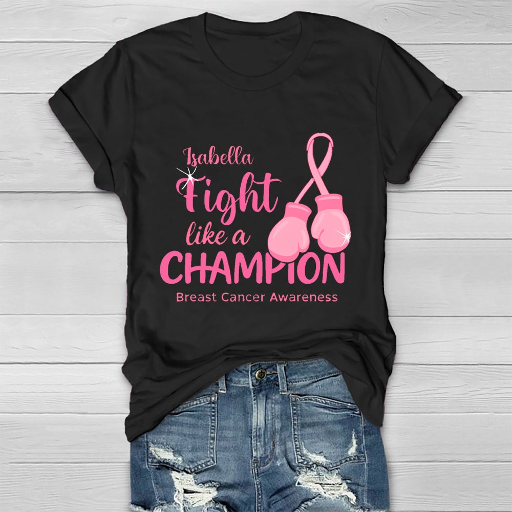 Personalized Name Isabella Fight Like A Champion  Healthwear T-shirt