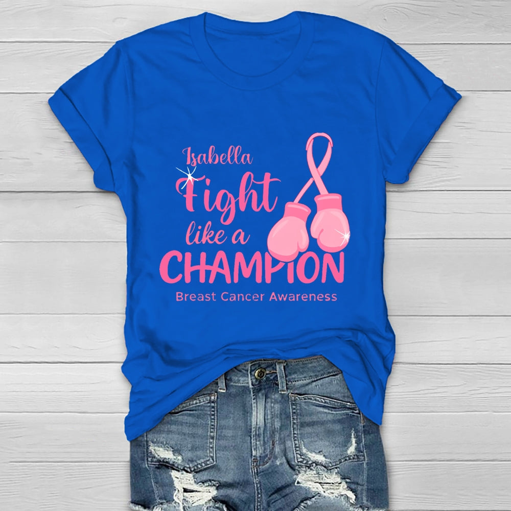 Personalized Name Isabella Fight Like A Champion  Healthwear T-shirt