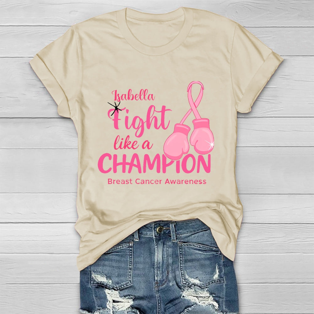 Personalized Name Isabella Fight Like A Champion  Healthwear T-shirt
