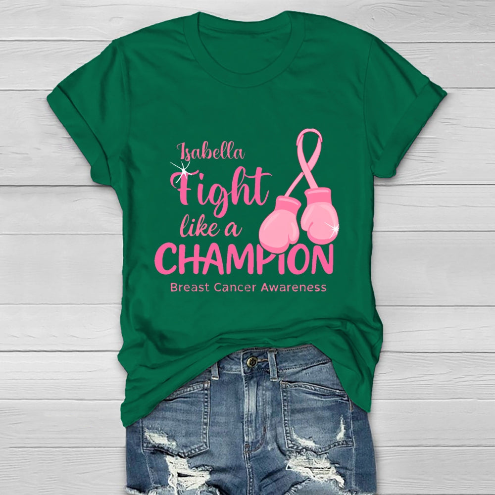 Personalized Name Isabella Fight Like A Champion  Healthwear T-shirt
