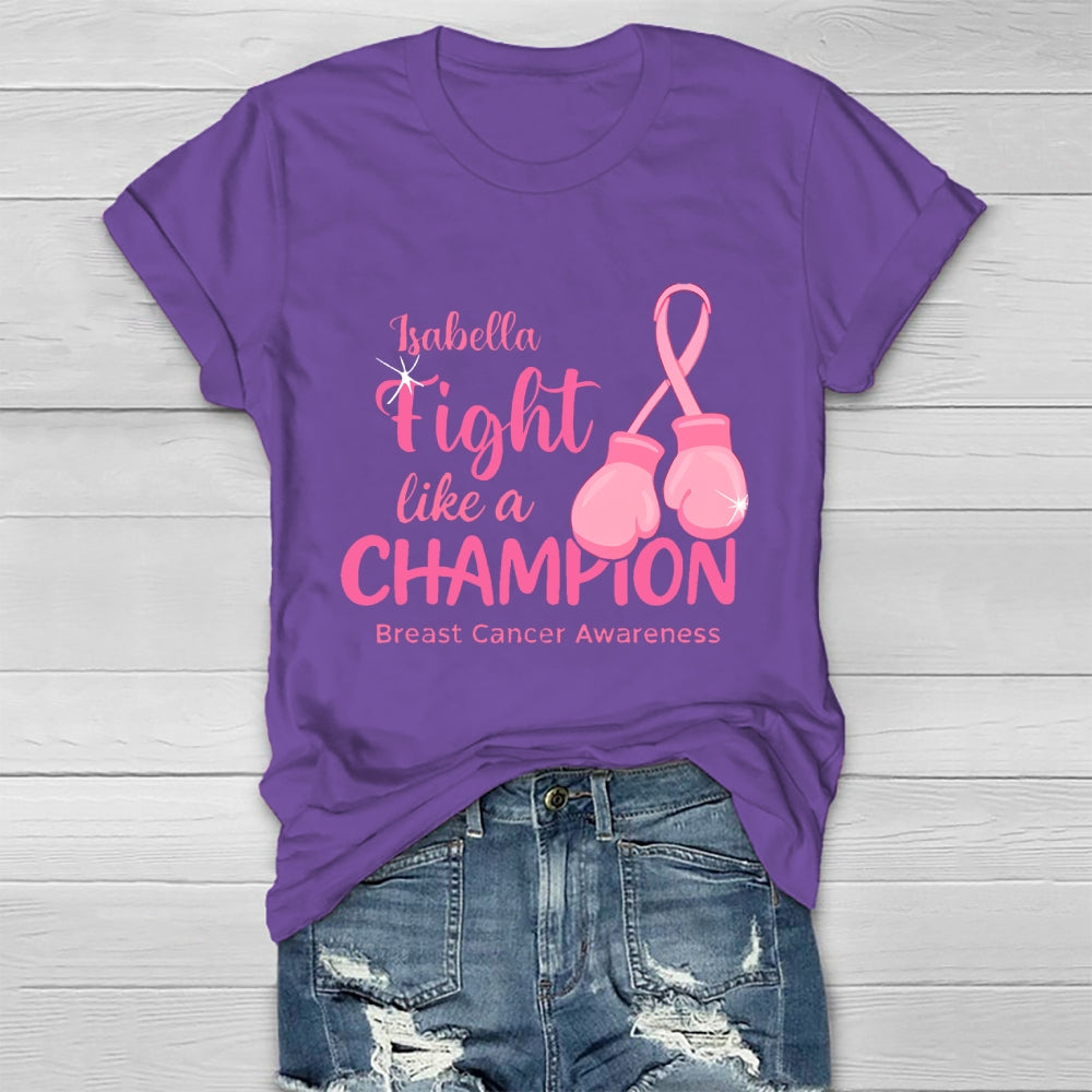 Personalized Name Isabella Fight Like A Champion  Healthwear T-shirt