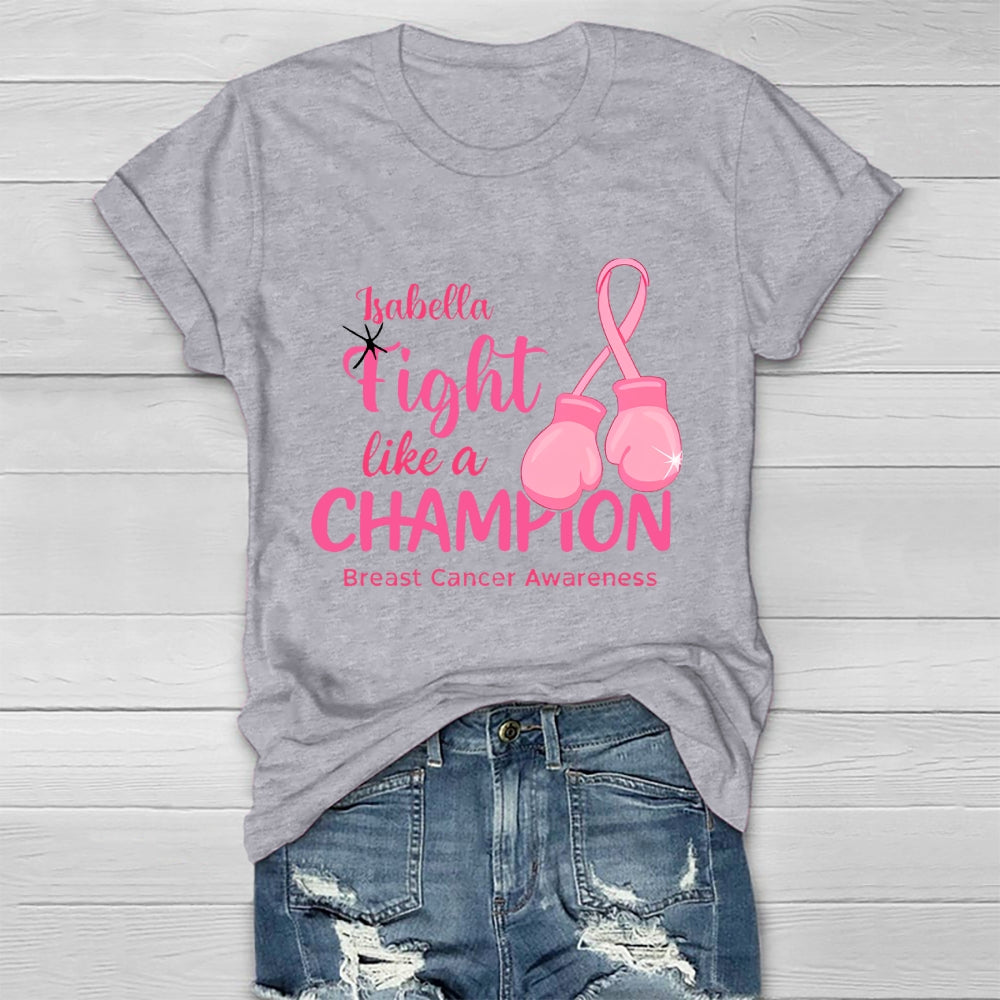 Personalized Name Isabella Fight Like A Champion  Healthwear T-shirt