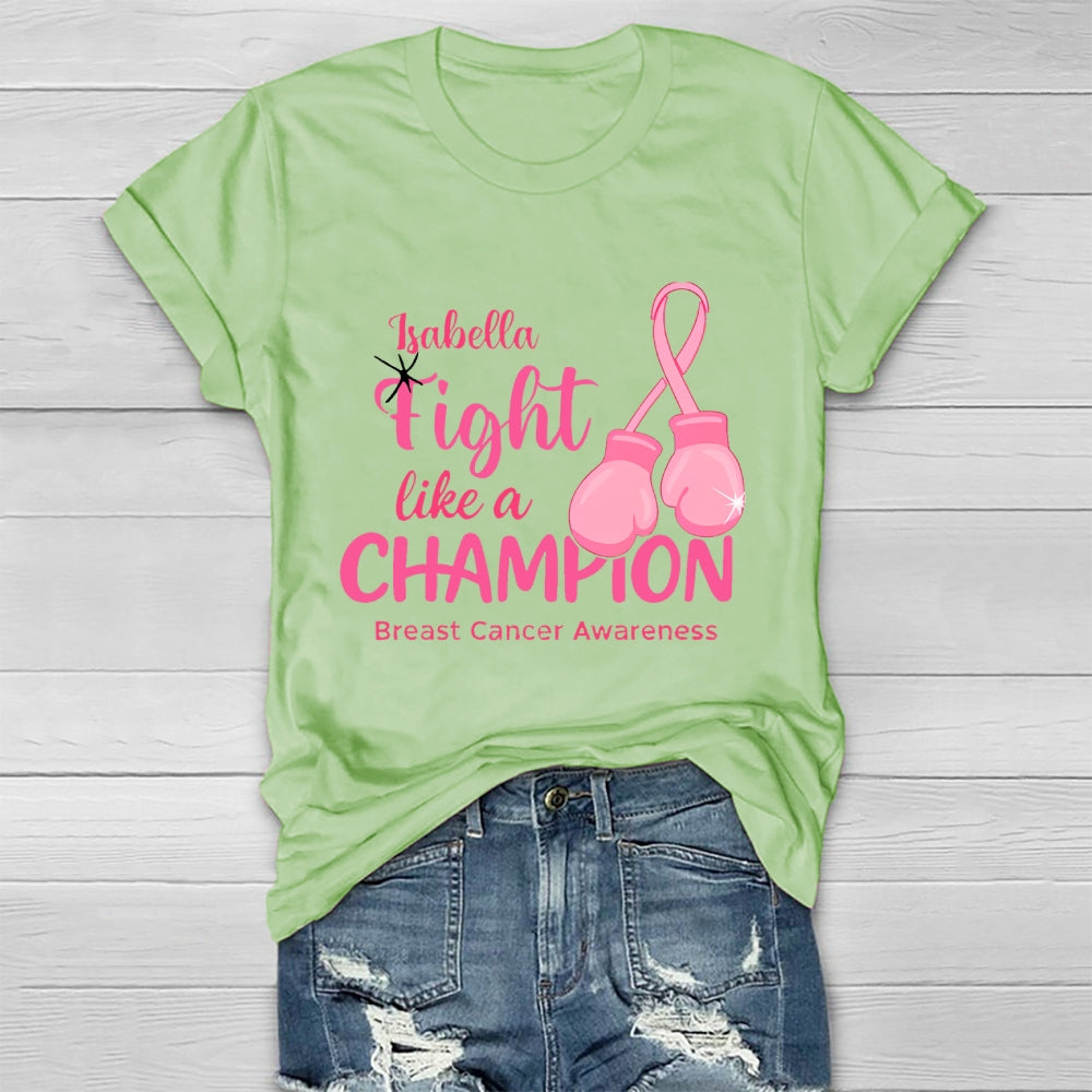 Personalized Name Isabella Fight Like A Champion  Healthwear T-shirt