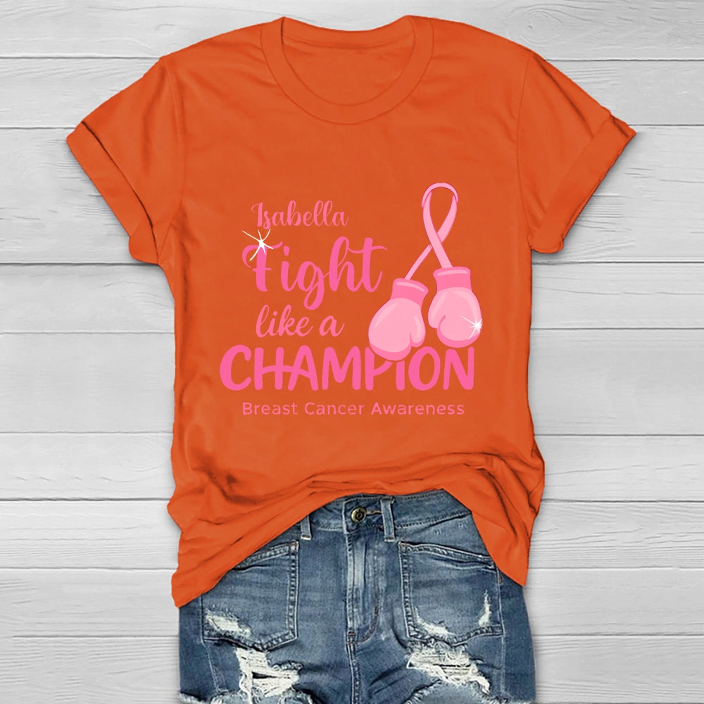 Personalized Name Isabella Fight Like A Champion  Healthwear T-shirt