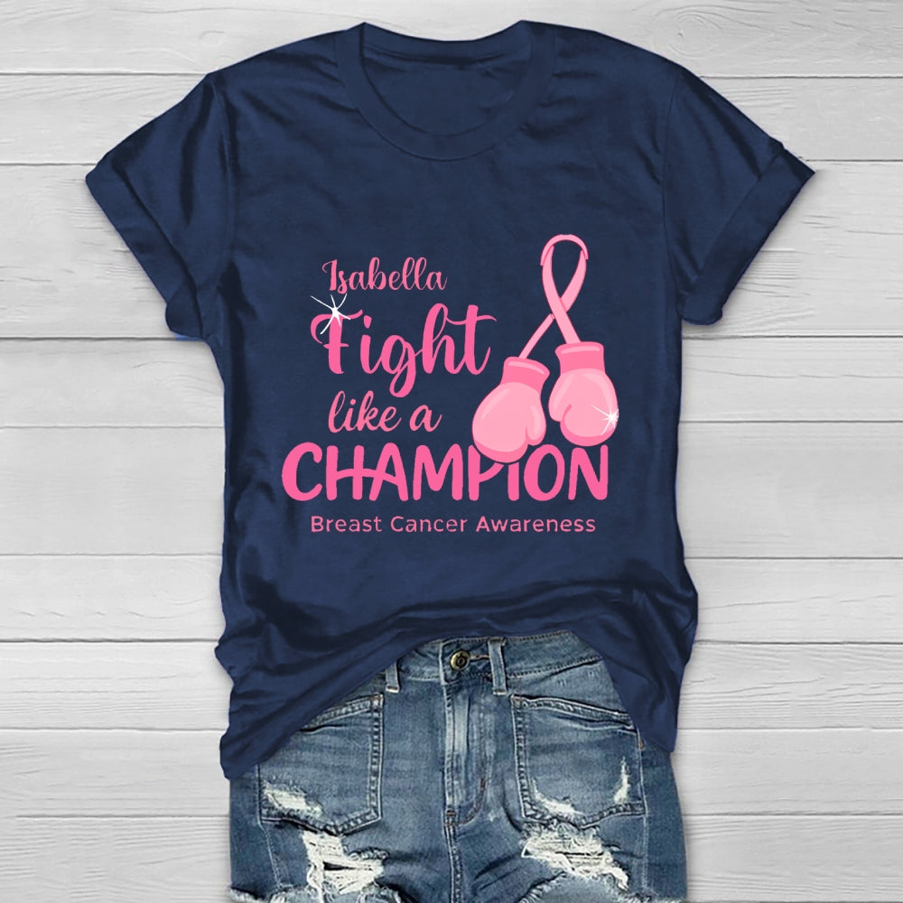 Personalized Name Isabella Fight Like A Champion  Healthwear T-shirt