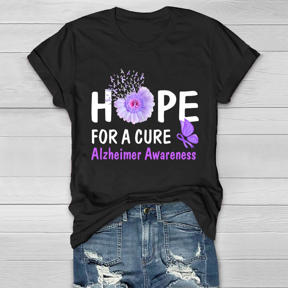 Hope For A Cure Alzheimer Awareness Healthwear T-shirt