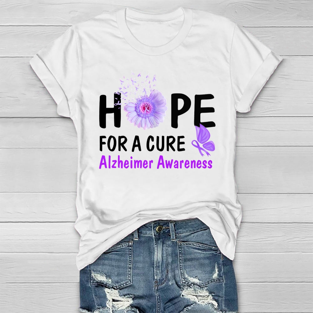 Hope For A Cure Alzheimer Awareness Healthwear T-shirt