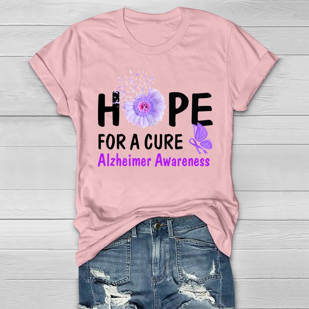 Hope For A Cure Alzheimer Awareness Healthwear T-shirt