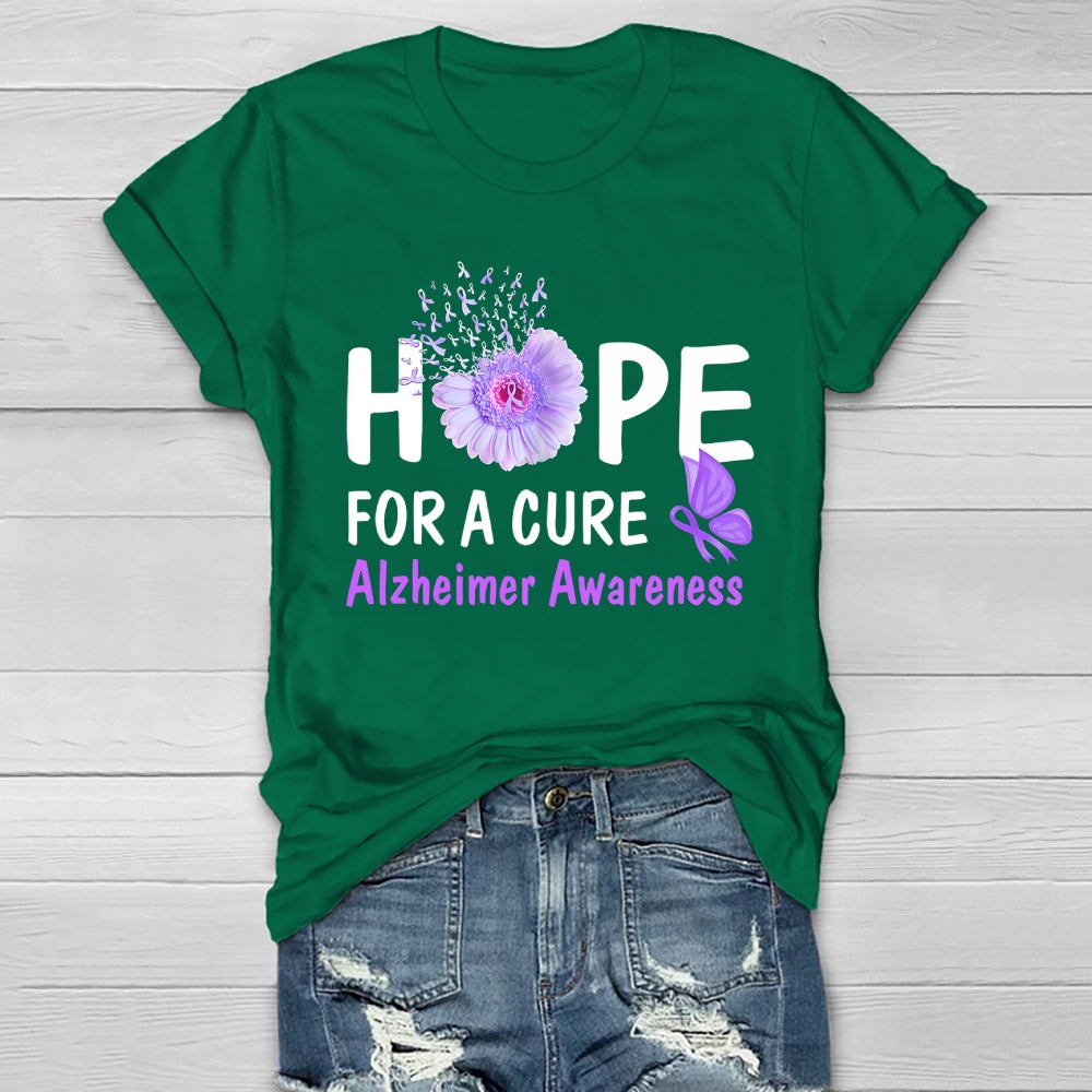 Hope For A Cure Alzheimer Awareness Healthwear T-shirt
