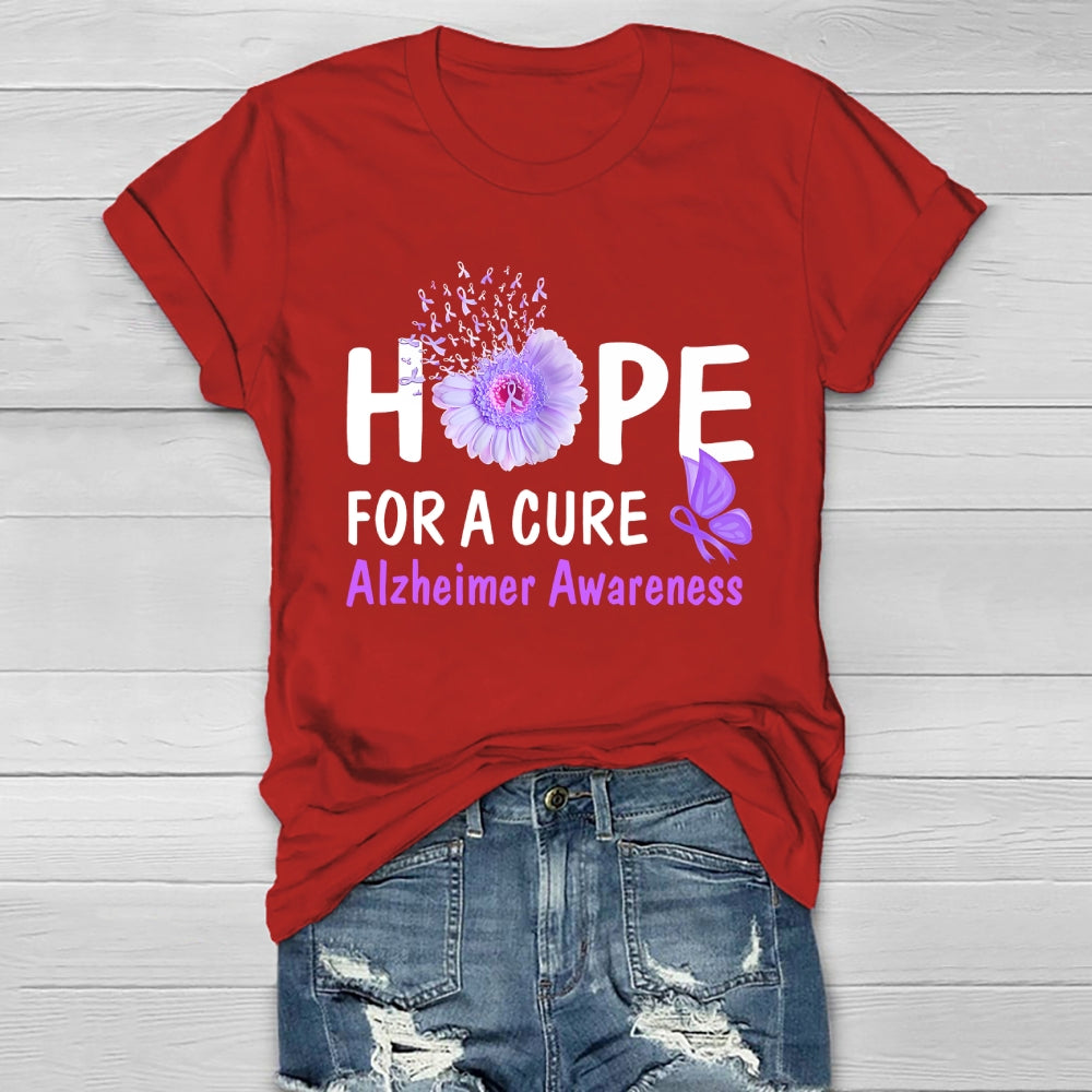 Hope For A Cure Alzheimer Awareness Healthwear T-shirt