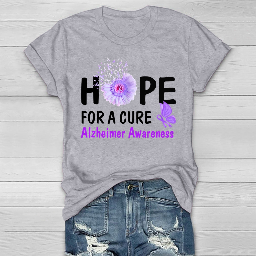 Hope For A Cure Alzheimer Awareness Healthwear T-shirt